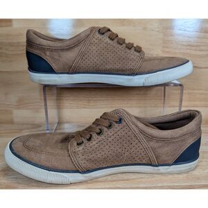 Cat & Jack Boys Brown Casual Sneakers Size 6 | Low Top Lace Up Shoes